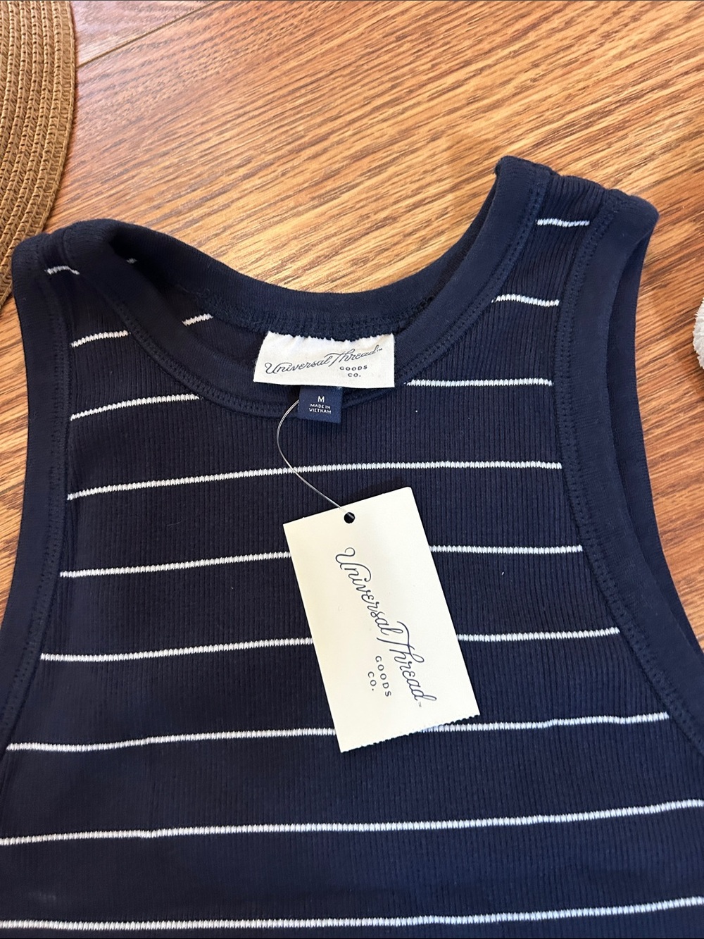 Universal Thread Navy and White Sleeveless Striped Maxi Dress - Picture 2 of 3